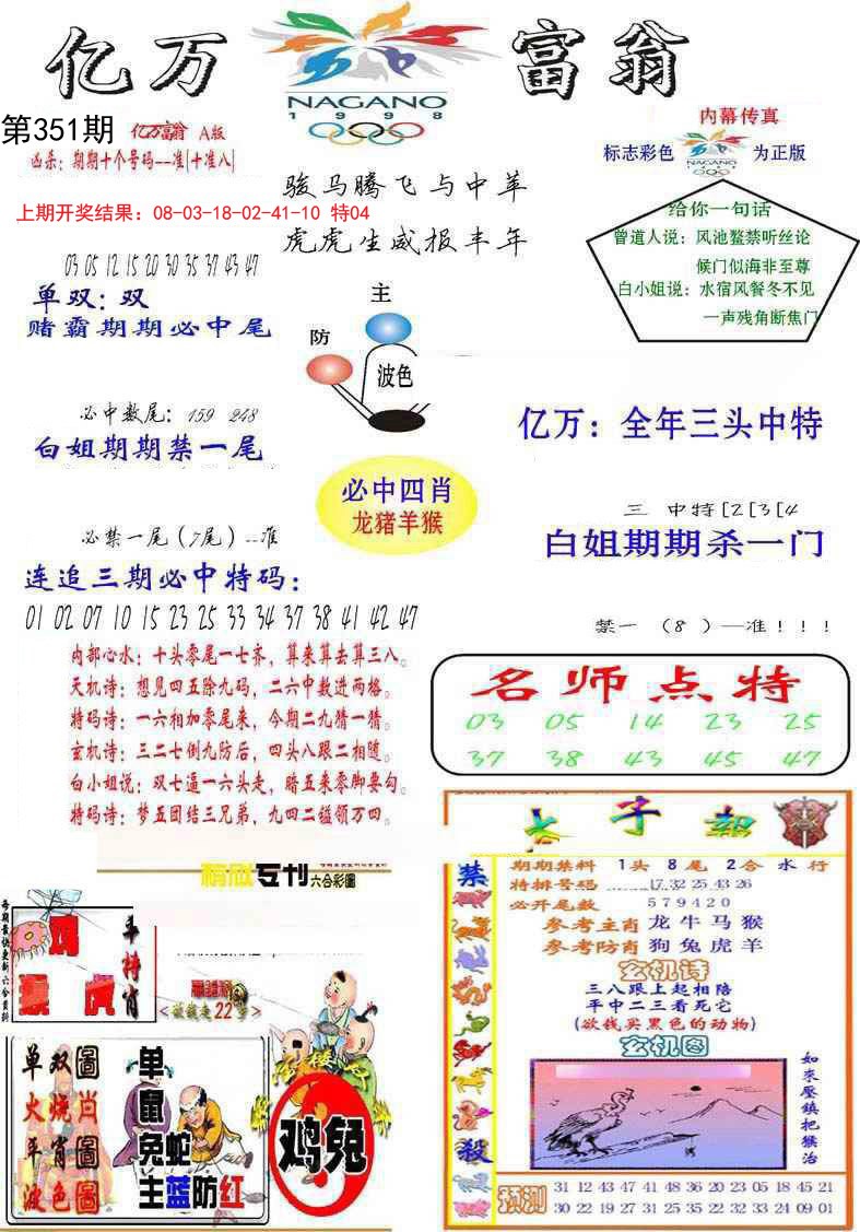 2024351期亿万富翁A