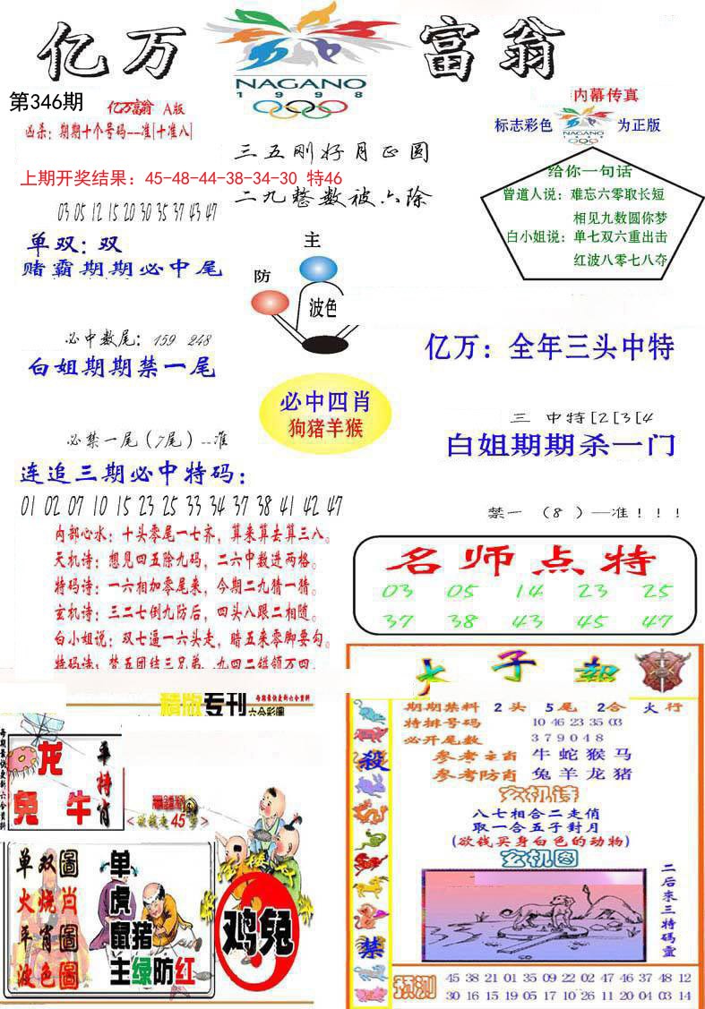 2024346期亿万富翁A