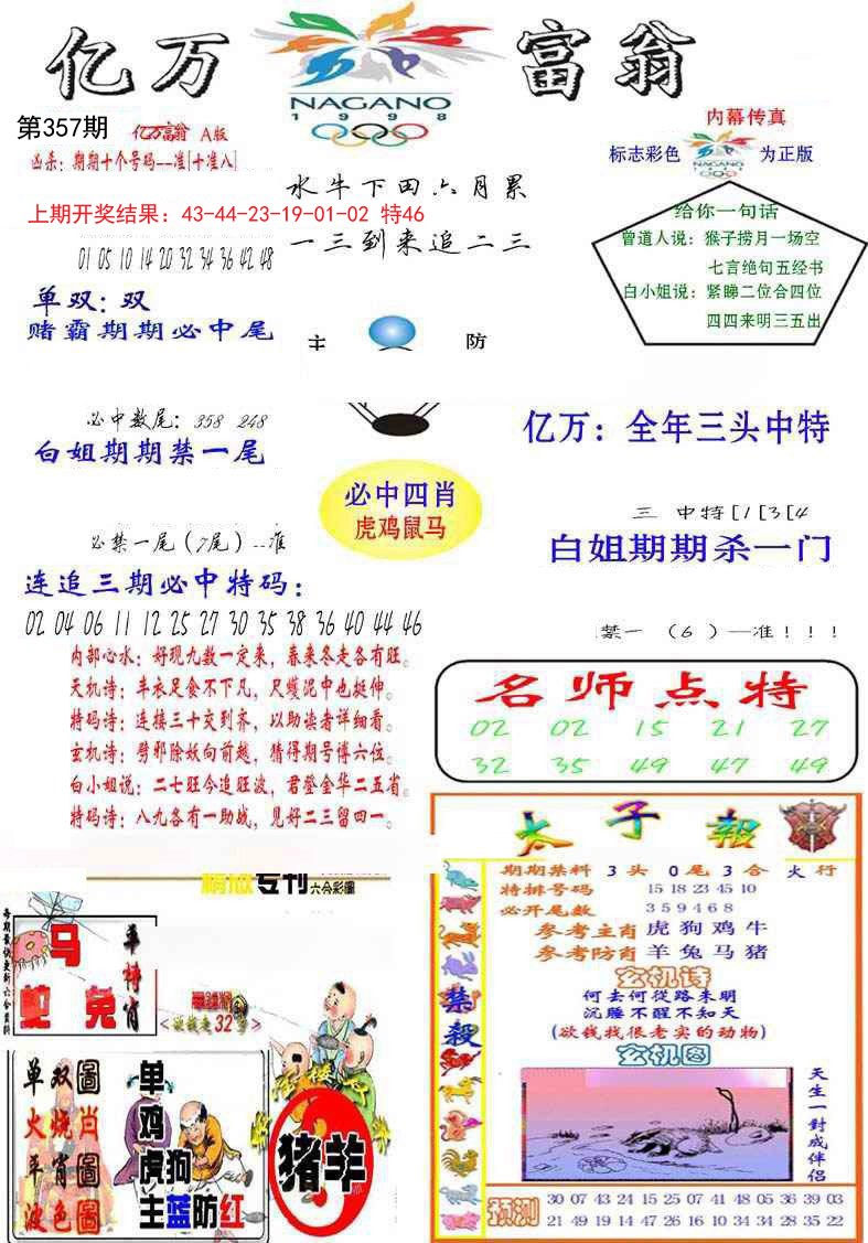 2024357期亿万富翁A