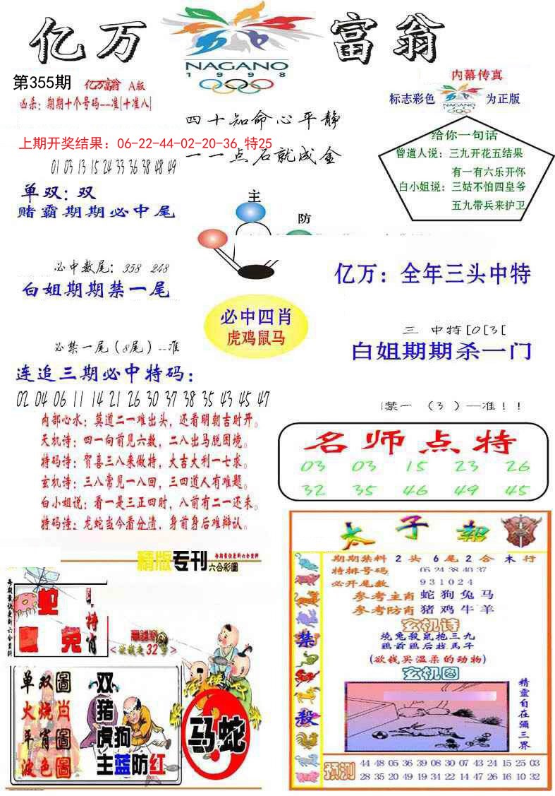 2024355期亿万富翁A