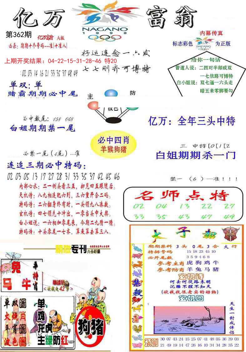 2024362期亿万富翁A