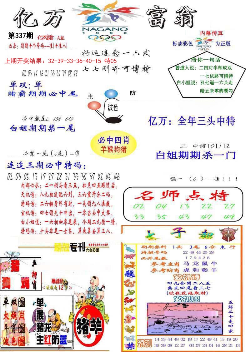 2024337期亿万富翁A