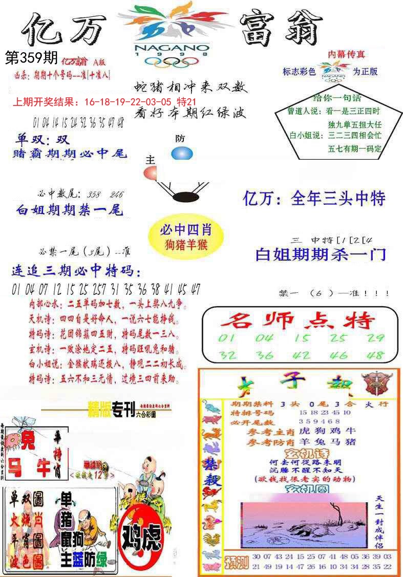 2024359期亿万富翁A