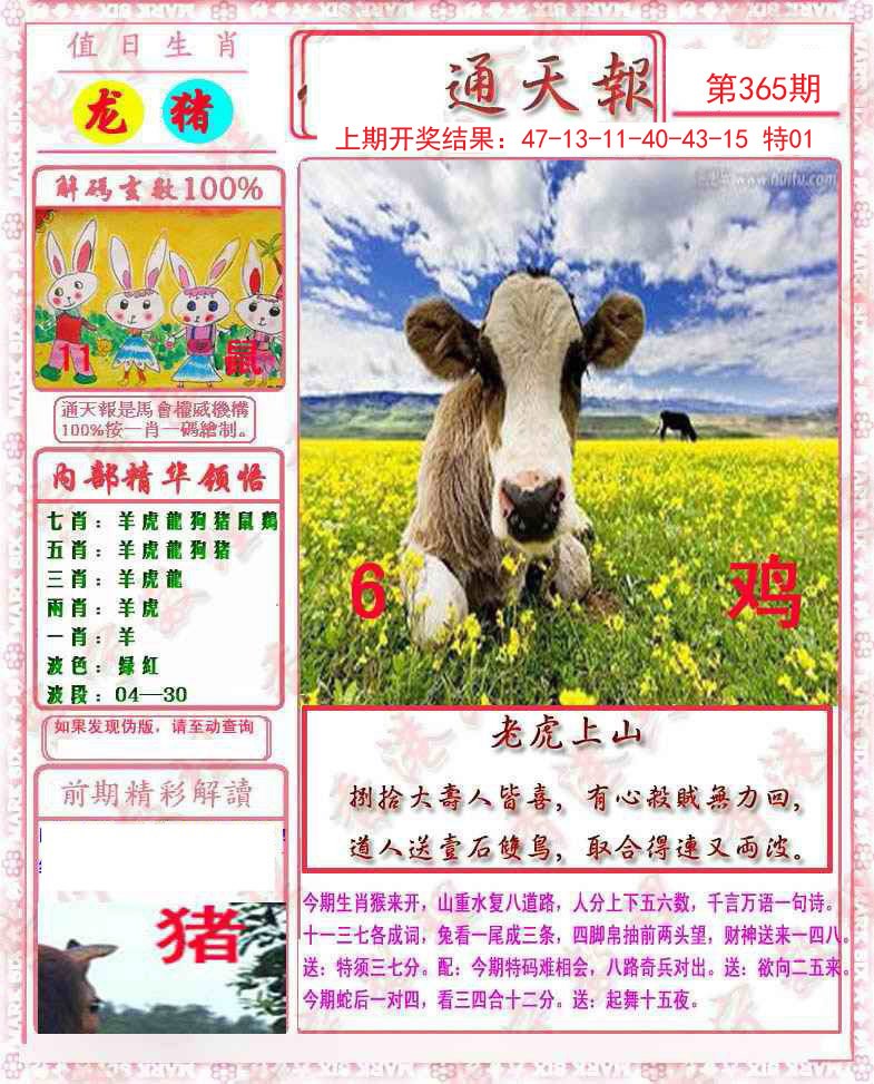 2024365期马经通天报