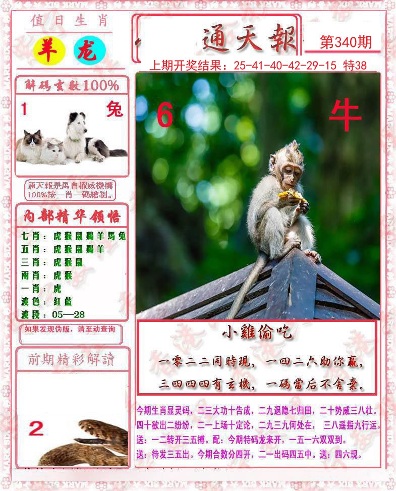 2024340期马经通天报