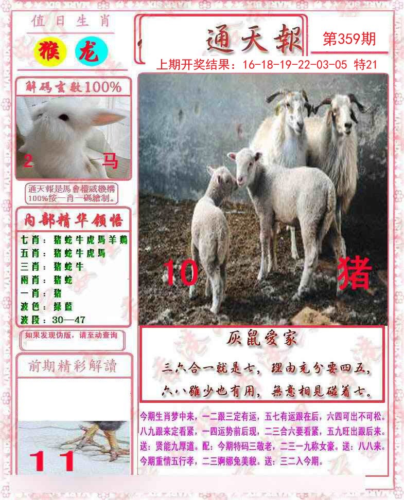 2024359期马经通天报