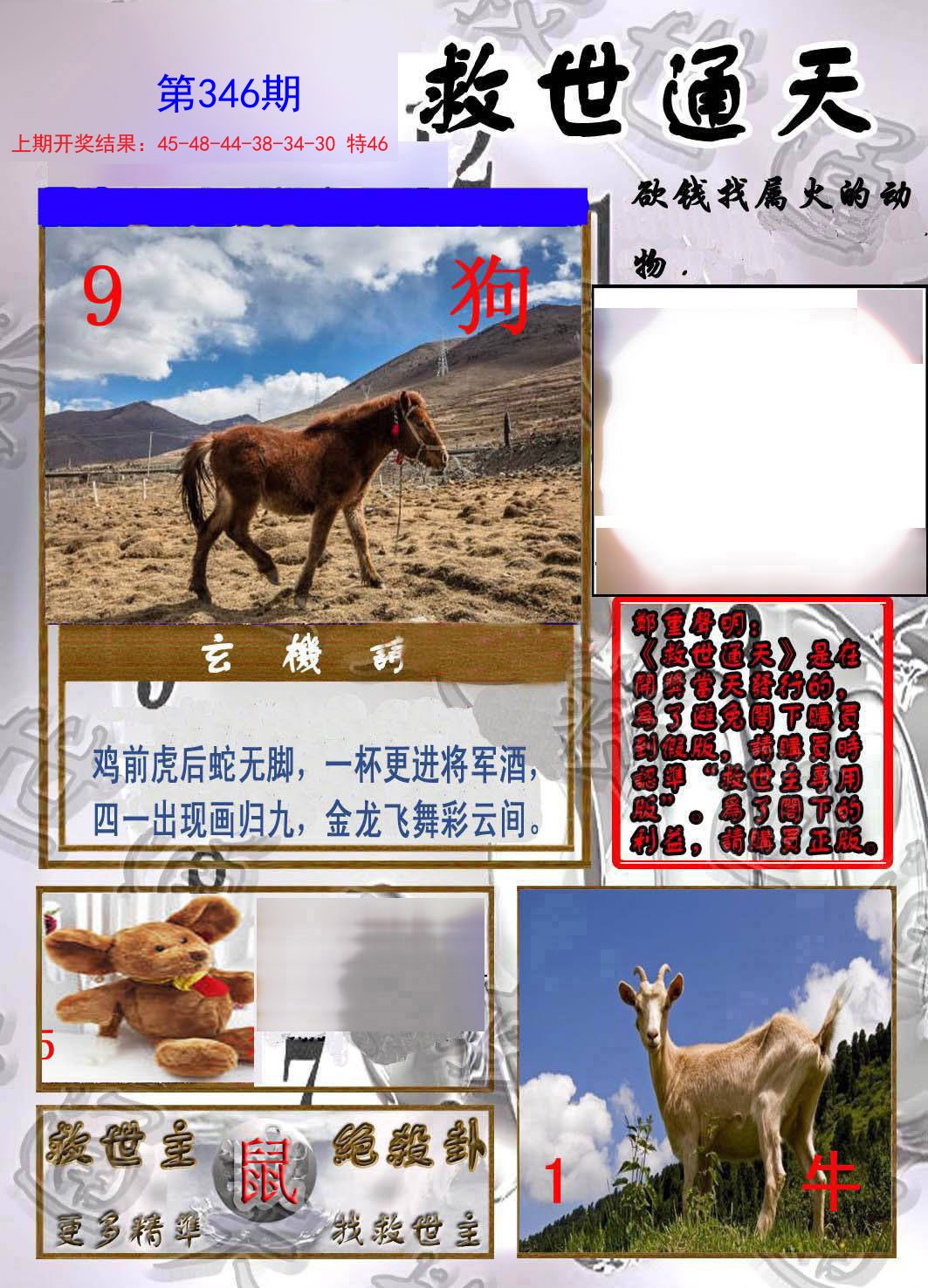 2024346期救世通天报
