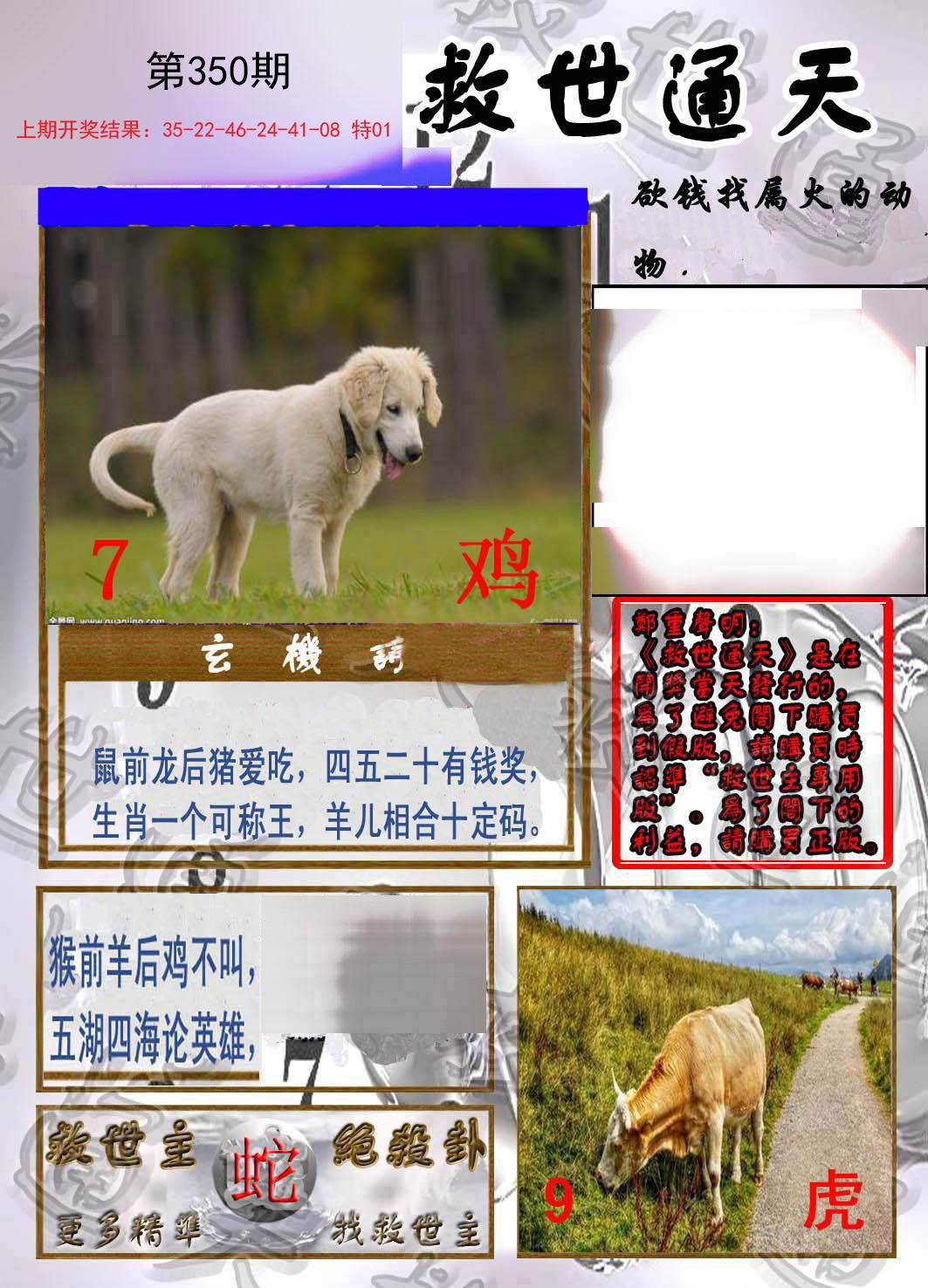 2024350期救世通天报