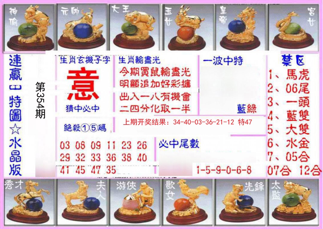 2024354期连赢中特图（水晶版）