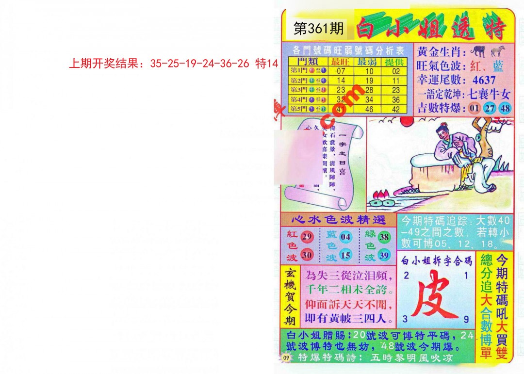 2024361期白小姐透特