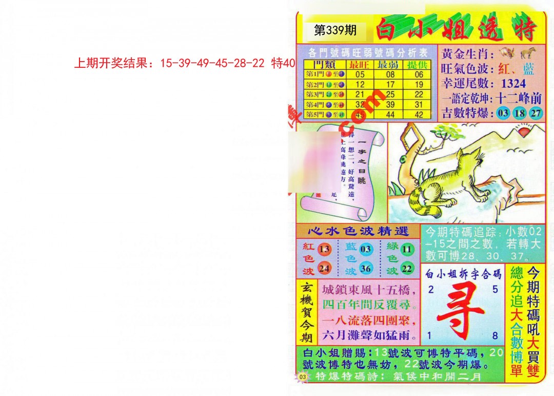 2024339期白小姐透特