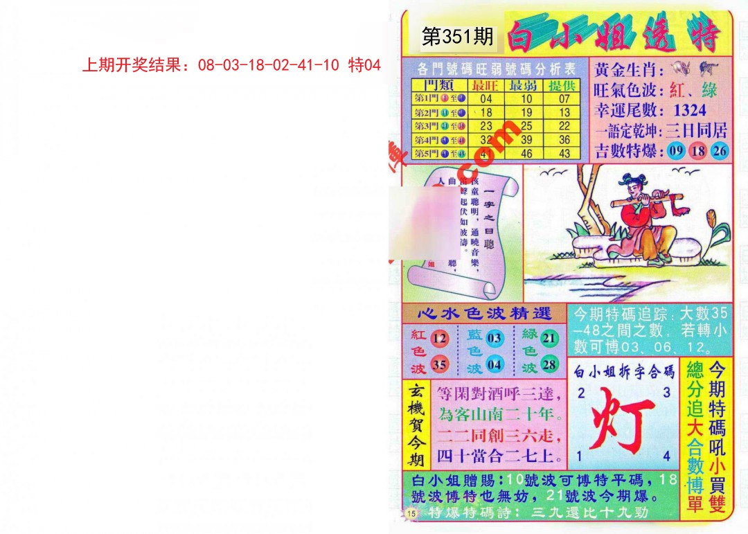 2024351期白小姐透特