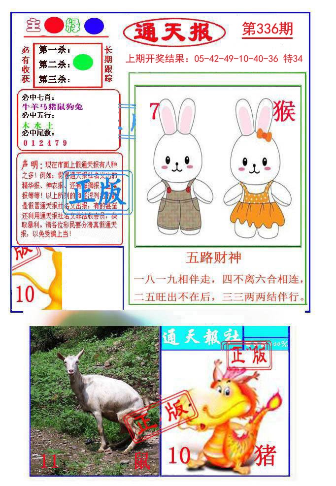 2024336期通天杀波图1