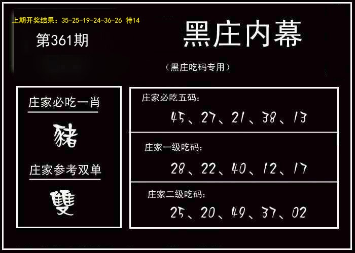 2024361期黑庄内幕