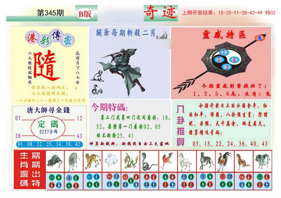 2024345期九龍奇迹B(推荐)