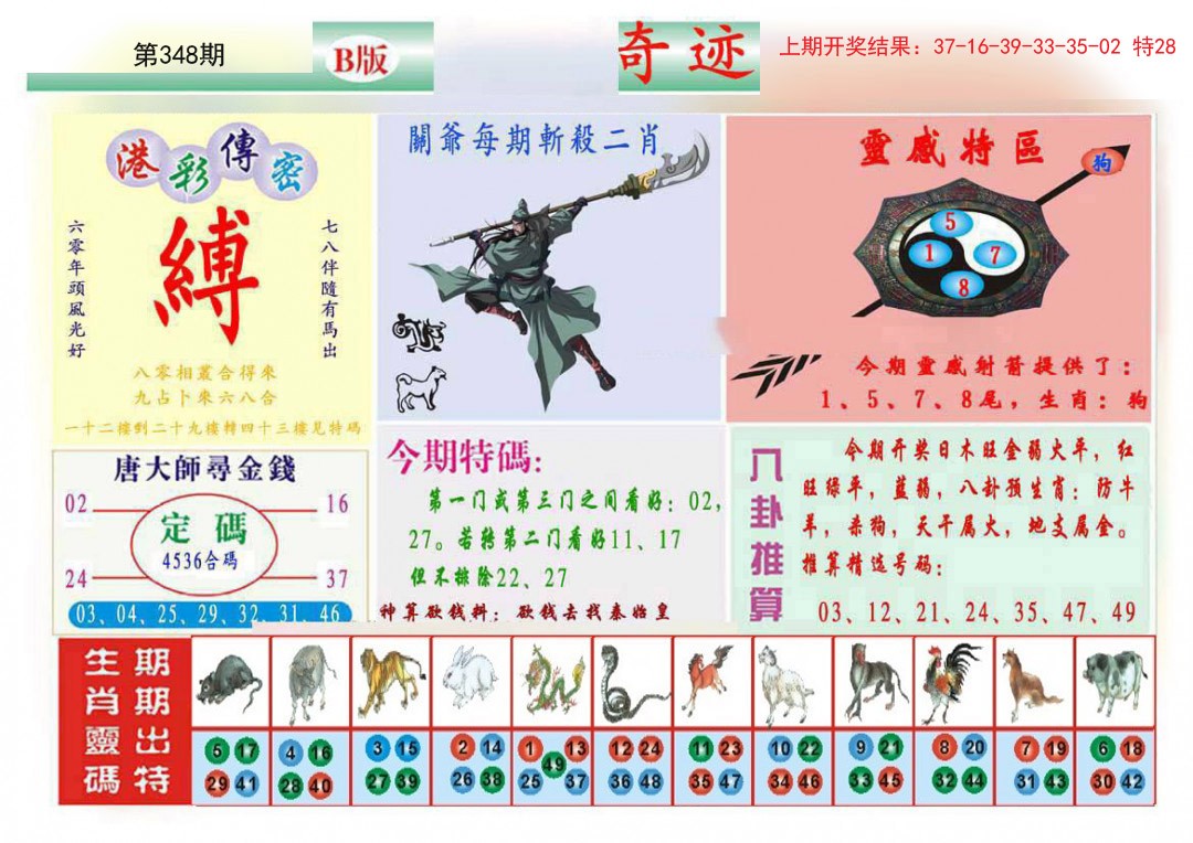 2024348期九龍奇迹B(推荐)