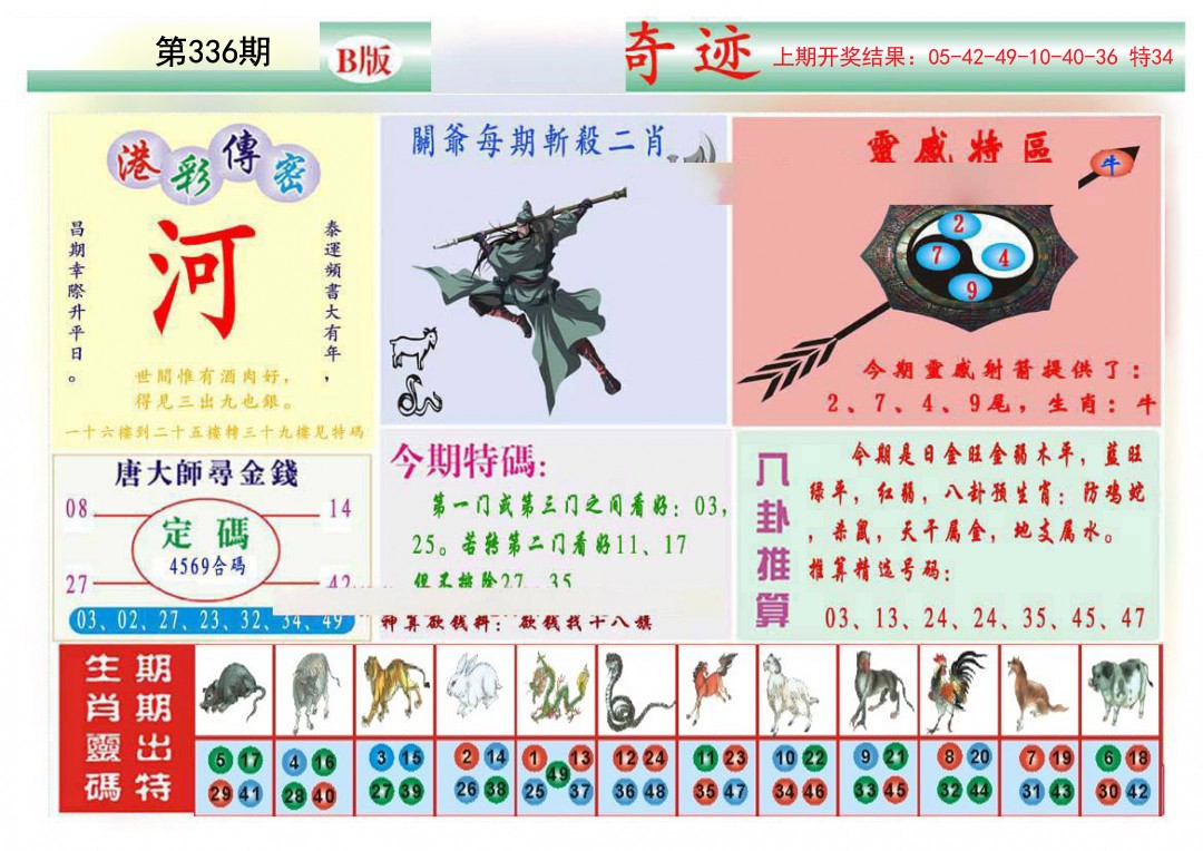 2024336期九龍奇迹B(推荐)