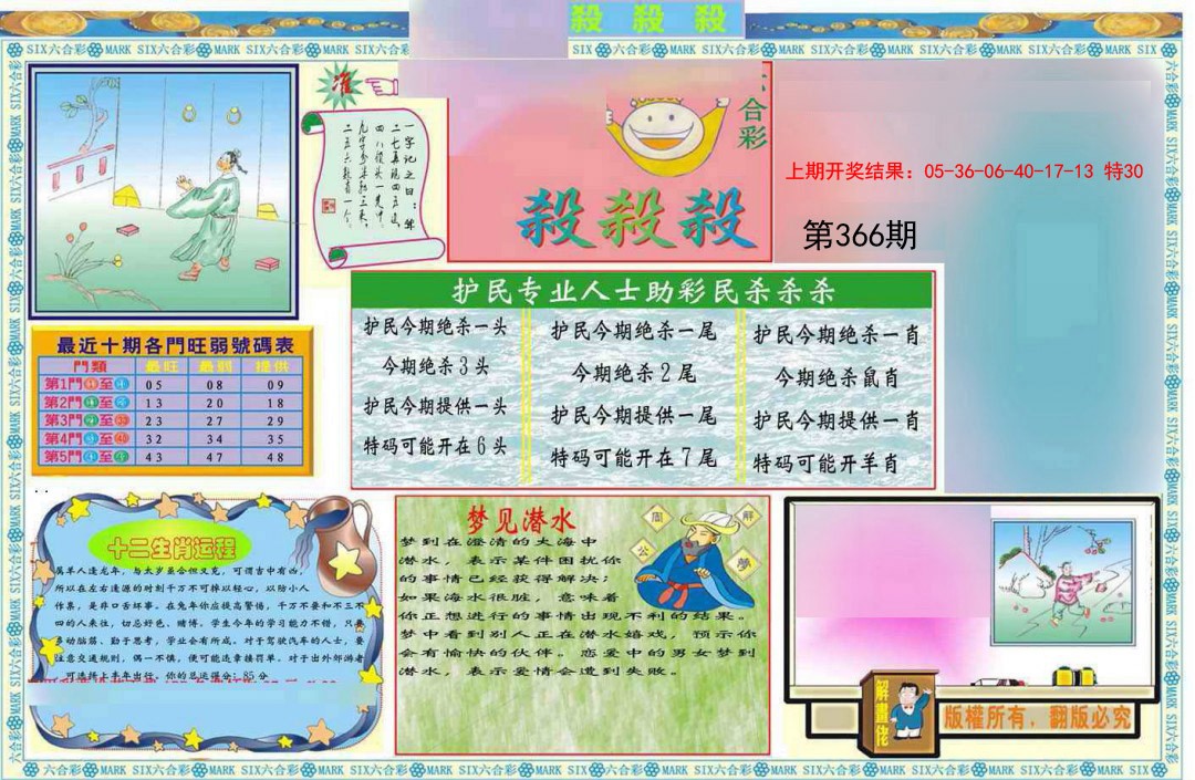 2024366期九龍杀杀杀A(推荐)