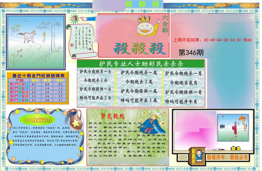 2024346期九龍杀杀杀A(推荐)