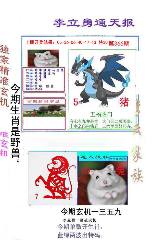 2024366期李立勇通天报