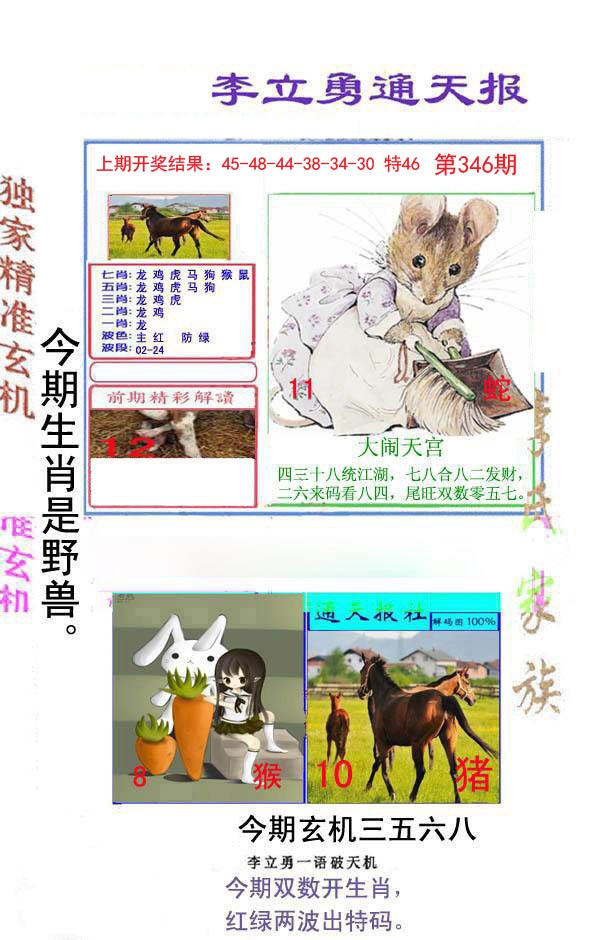 2024346期李立勇通天报