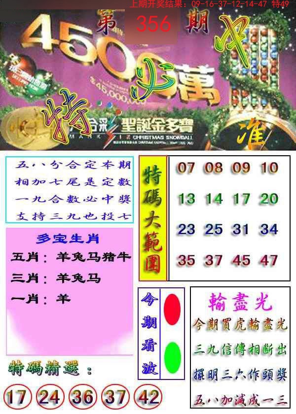 2024356期特必中