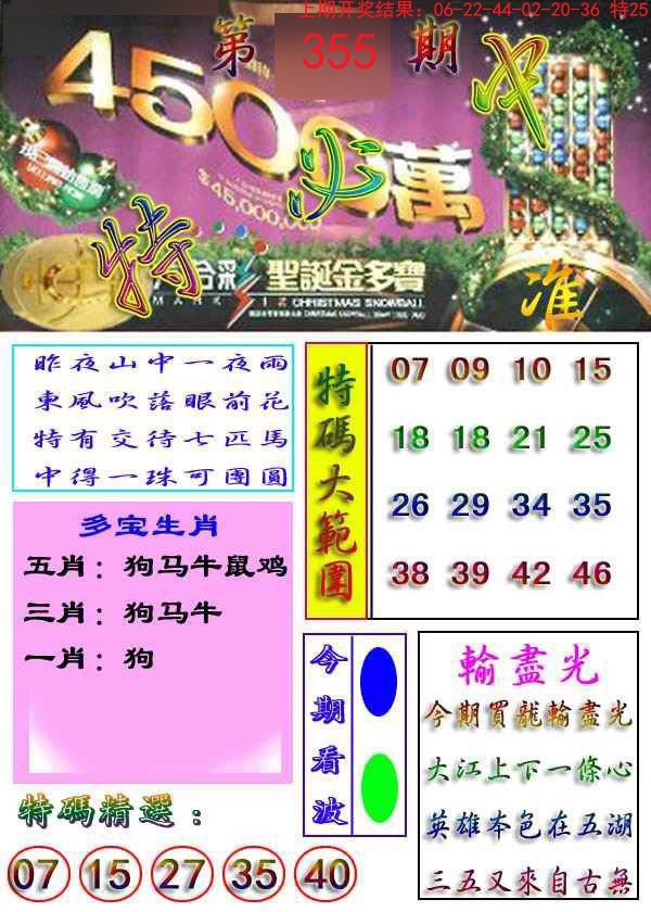 2024355期特必中