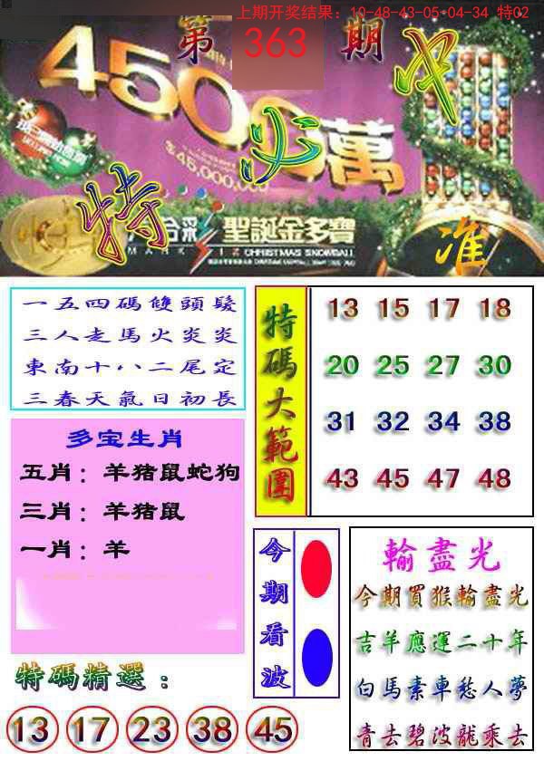 2024363期特必中