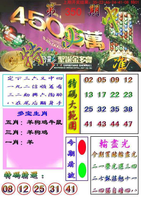 2024350期特必中
