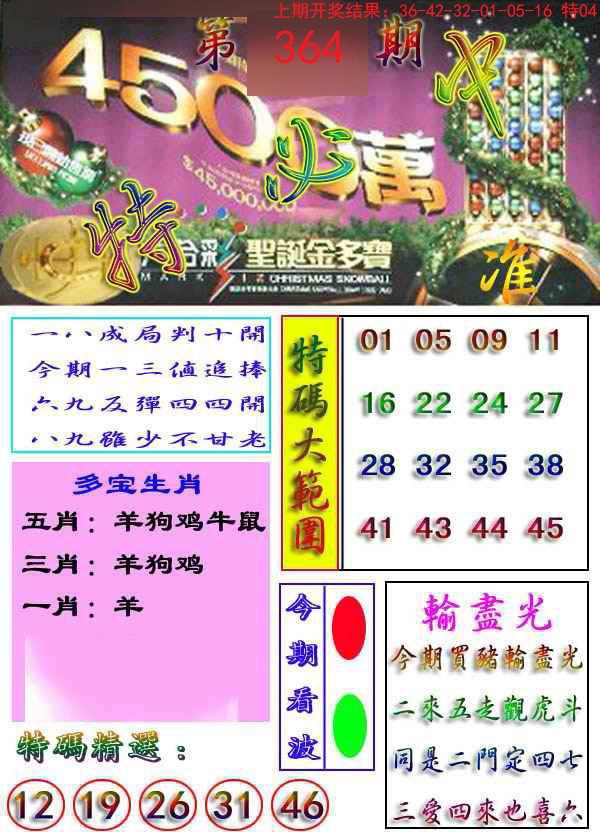 2024364期特必中