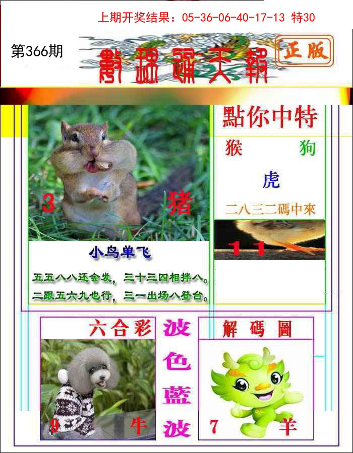 2024366期数理通天