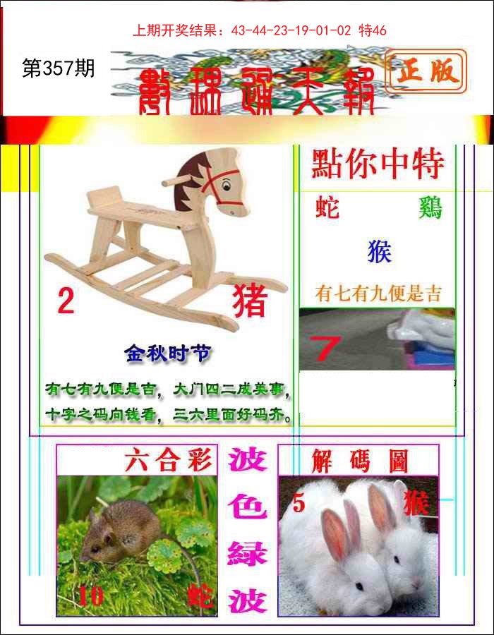 2024357期数理通天