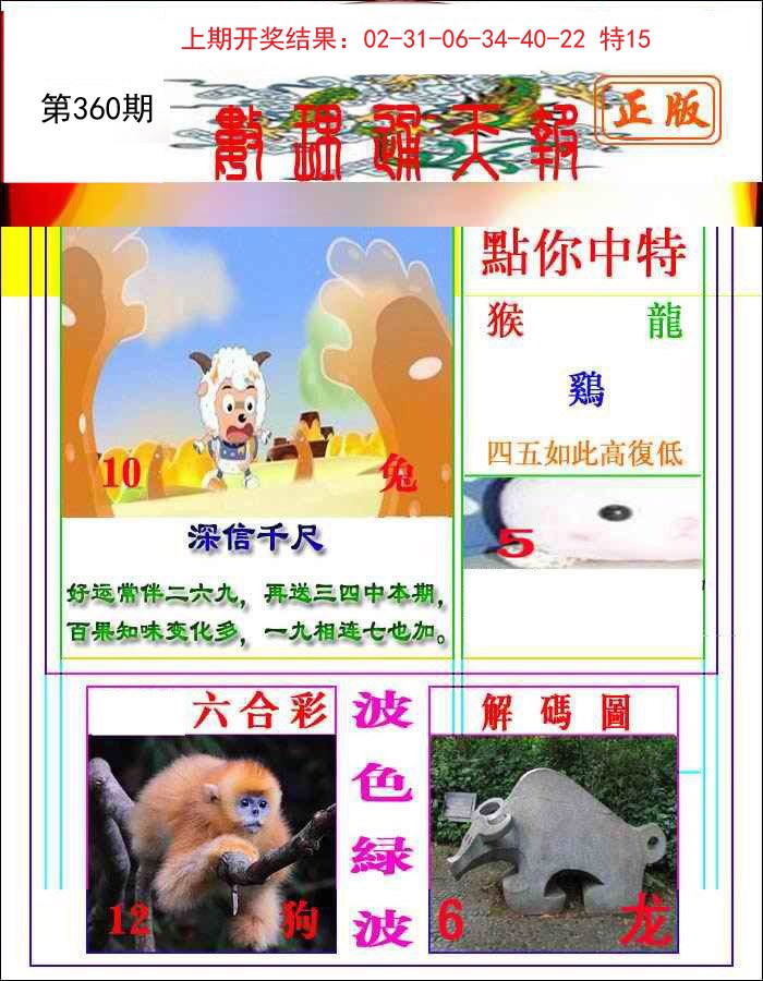 2024360期数理通天