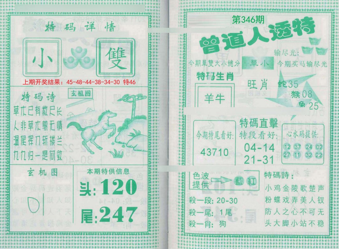 2024346期曾道人透特