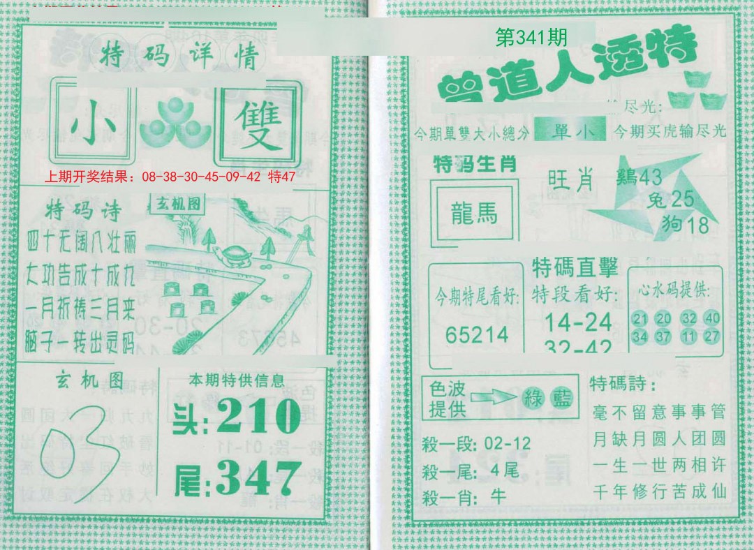 2024341期曾道人透特