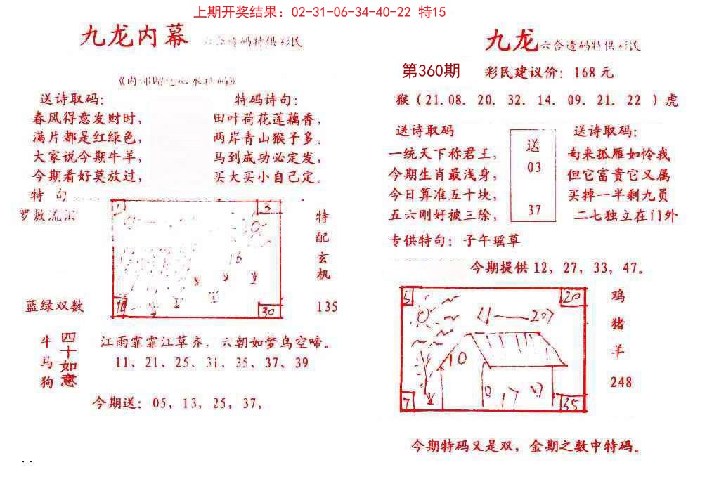 2024360期九龙内幕