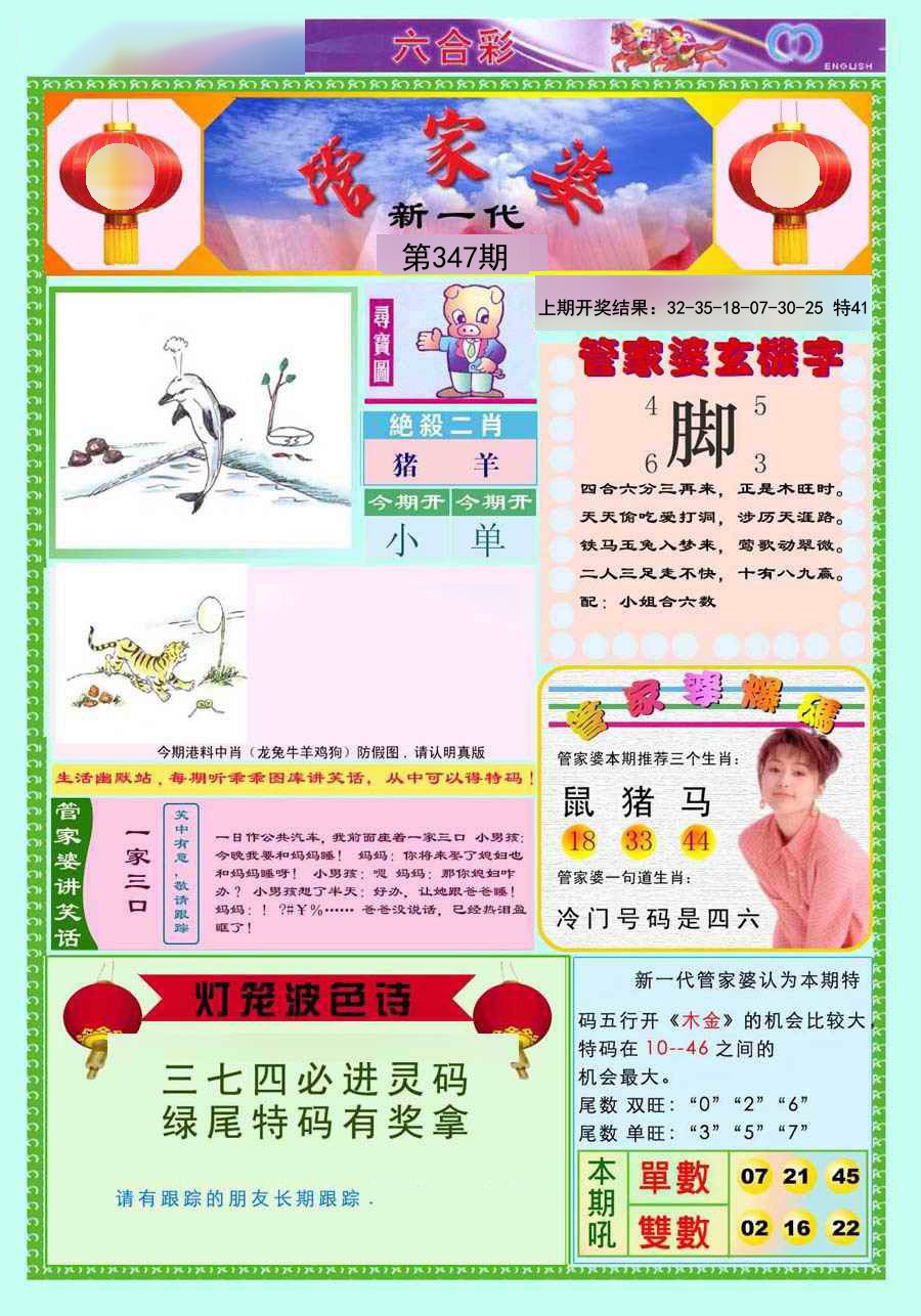 2024347期新一代管家婆