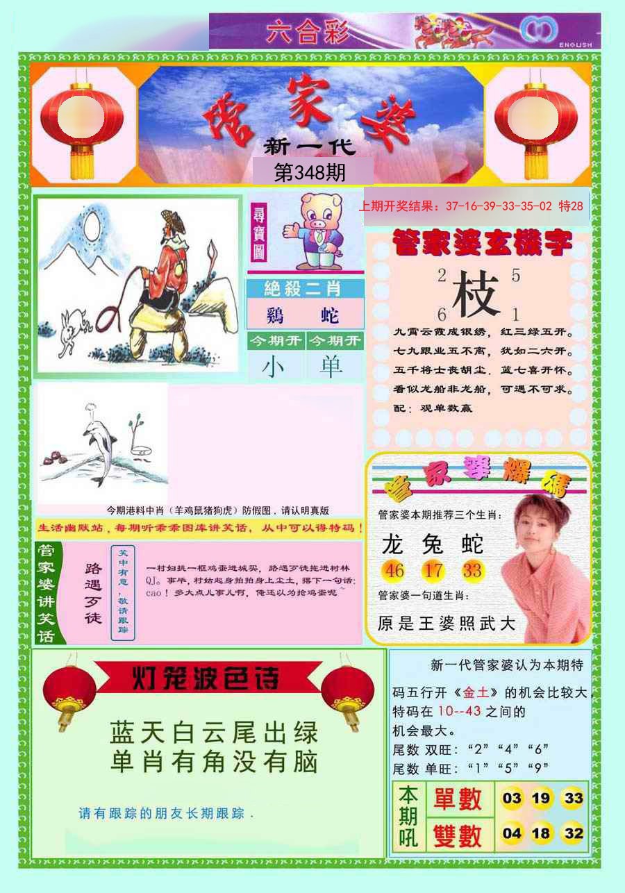 2024348期新一代管家婆