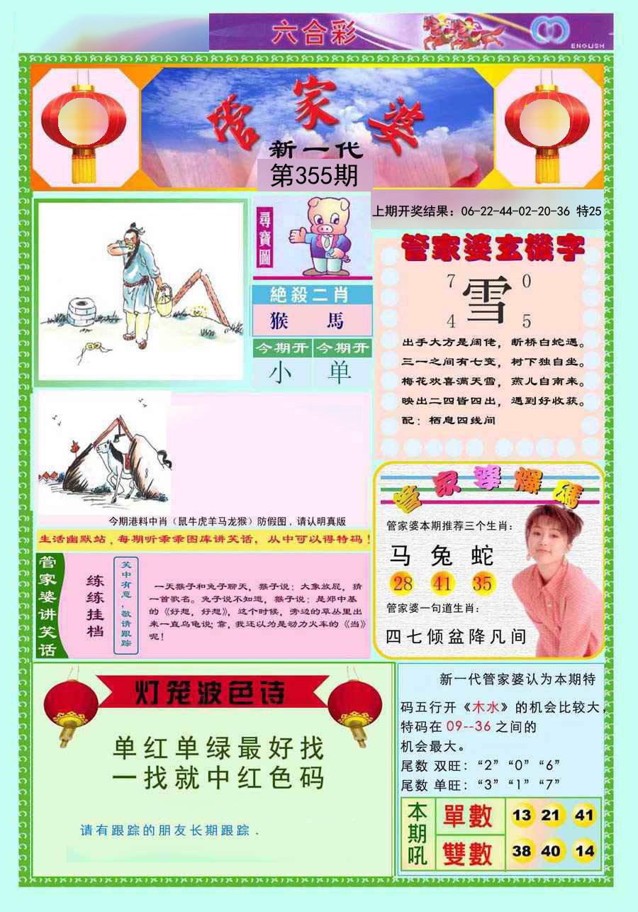2024355期新一代管家婆