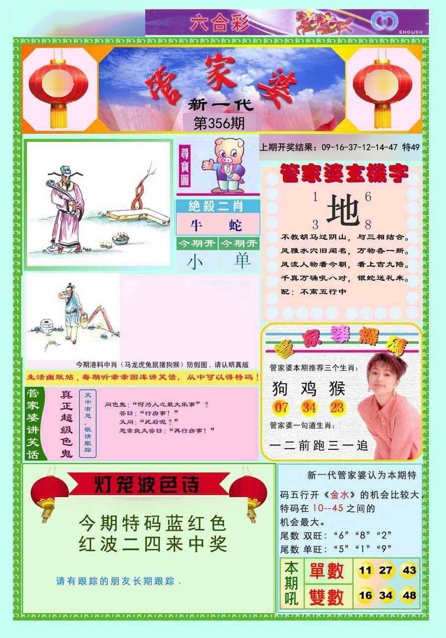 2024356期新一代管家婆