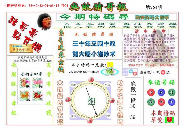 2024364期无敌猪哥