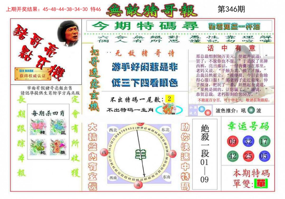 2024346期无敌猪哥