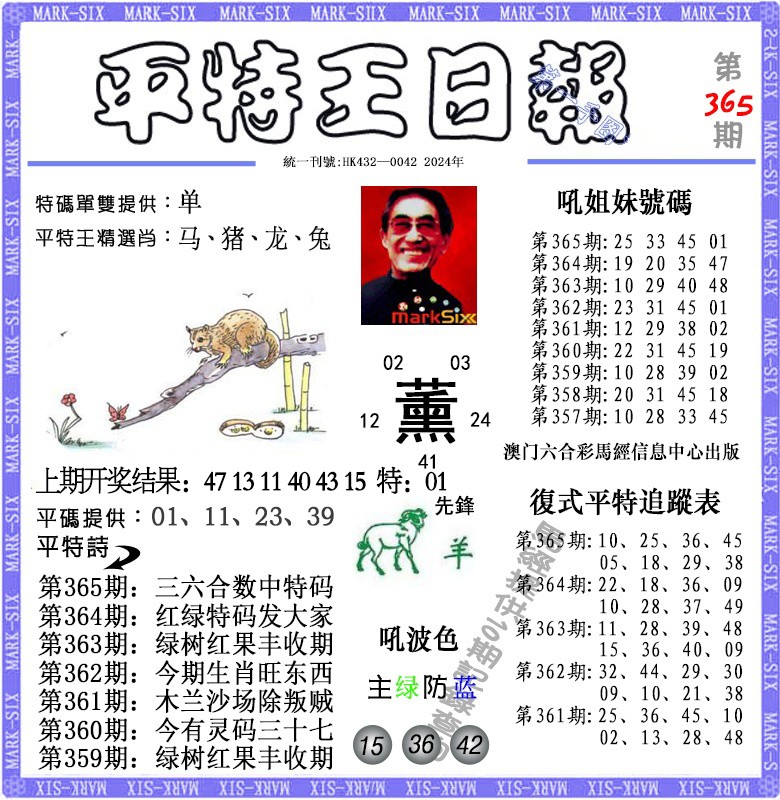 2024365期平特王日报