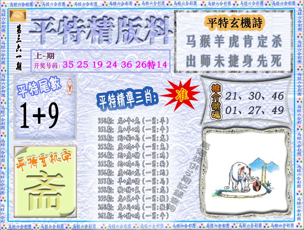 2024361期平特精版料
