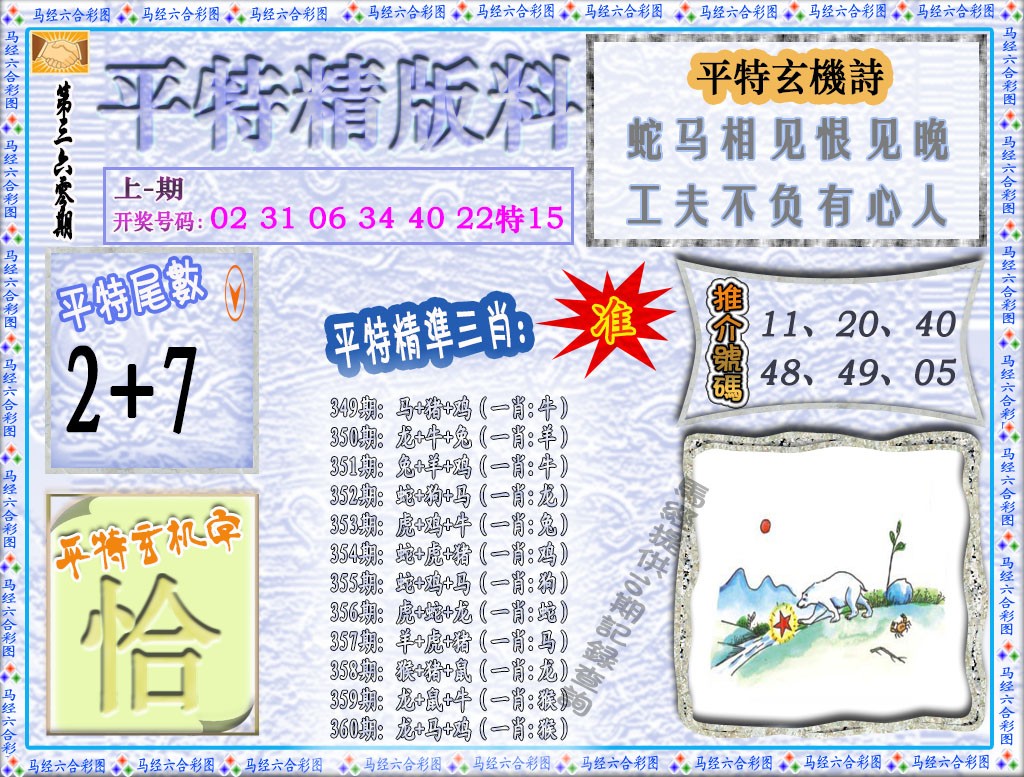 2024360期平特精版料