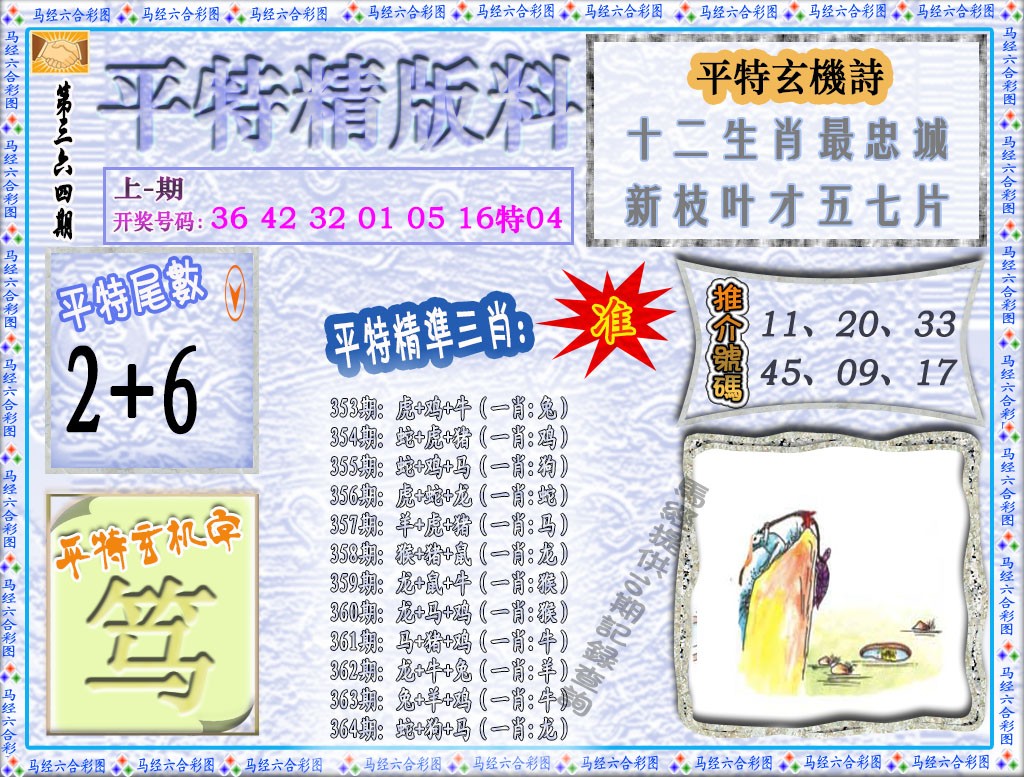2024364期平特精版料