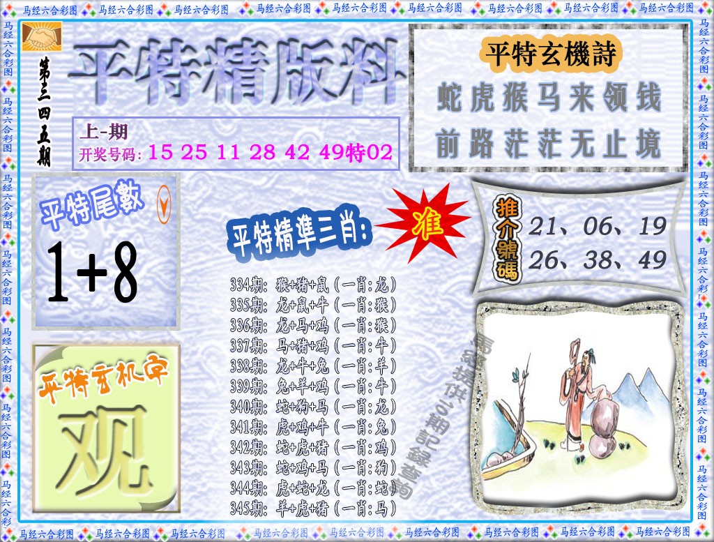 2024345期平特精版料