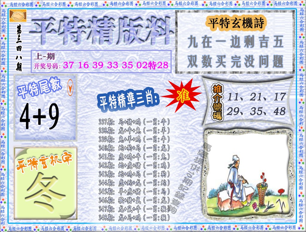 2024348期平特精版料