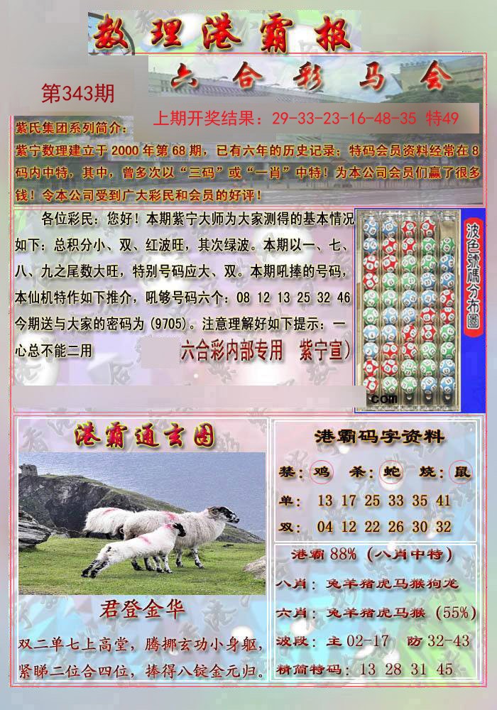 2024343期港霸报