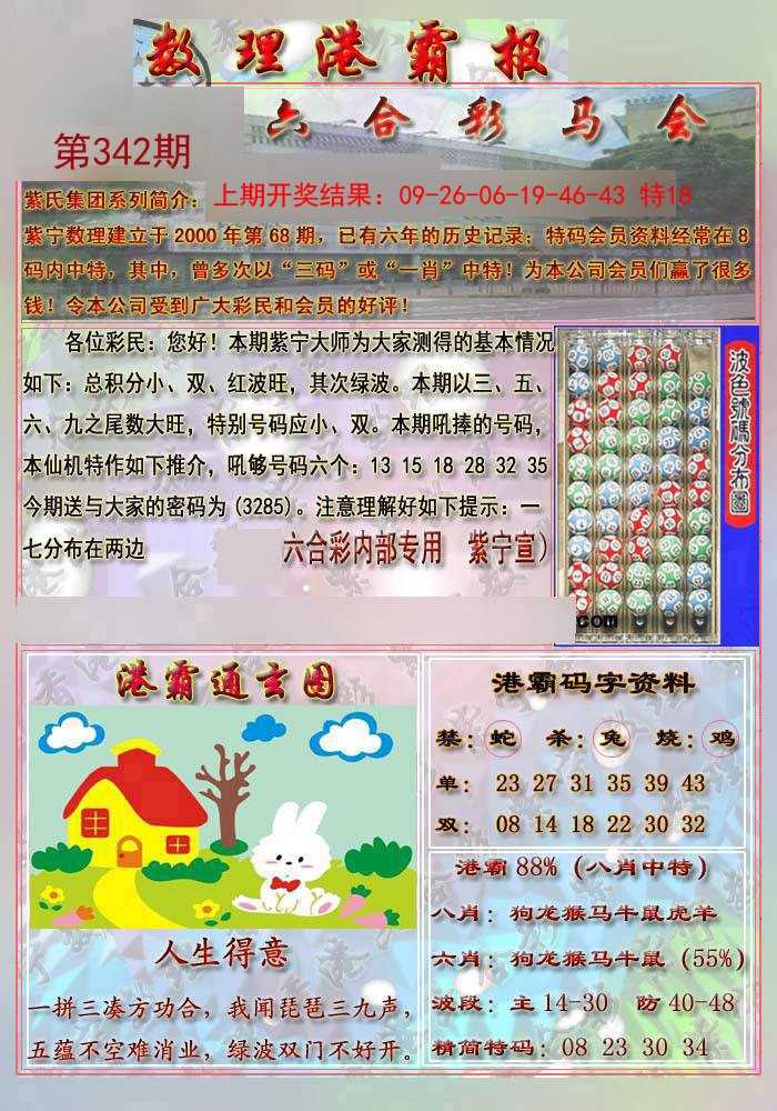 2024342期港霸报